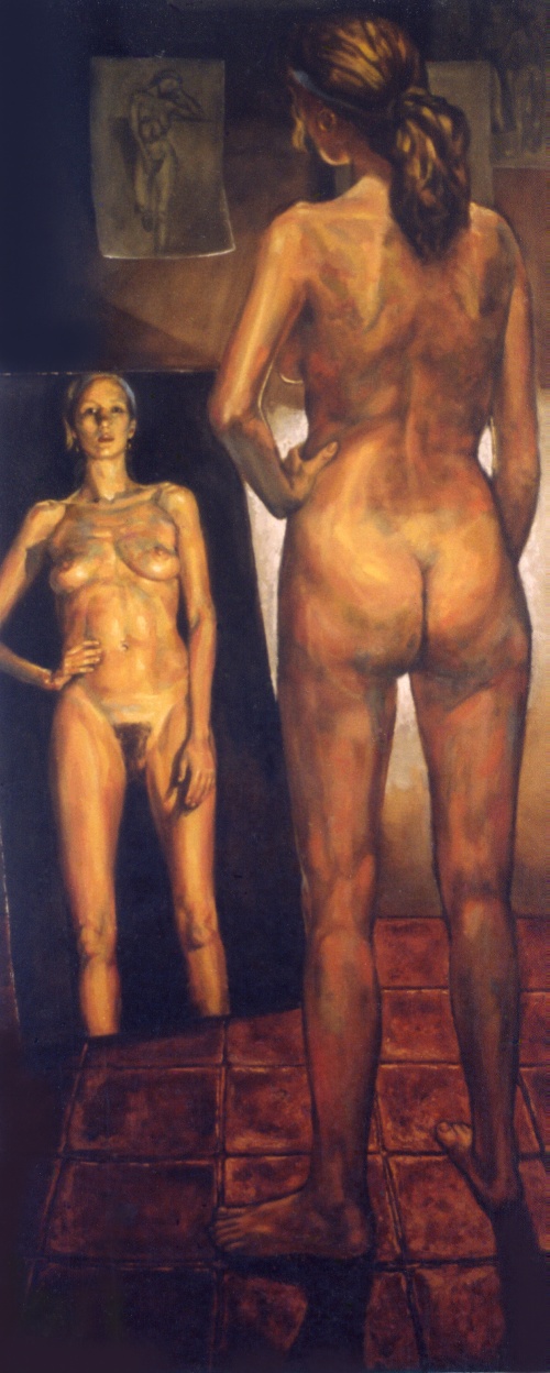 Nude, oil on canvas. Isabel life size. 